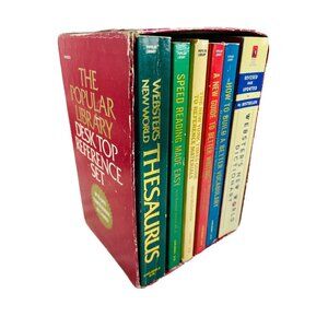Webster’s Popular Library Desk Top Reference Vintage 5 Book Set